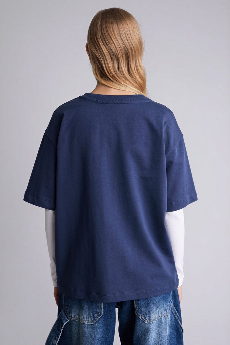 ديفاكتو تيشيرت نص كم اوفر سايز مطبوع - Image 5